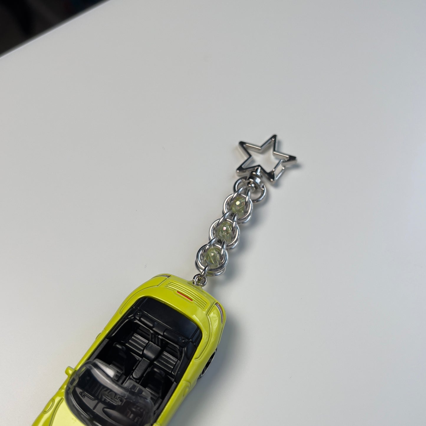 Porsche 911 Carrera Cabriolet Beaded Keychain