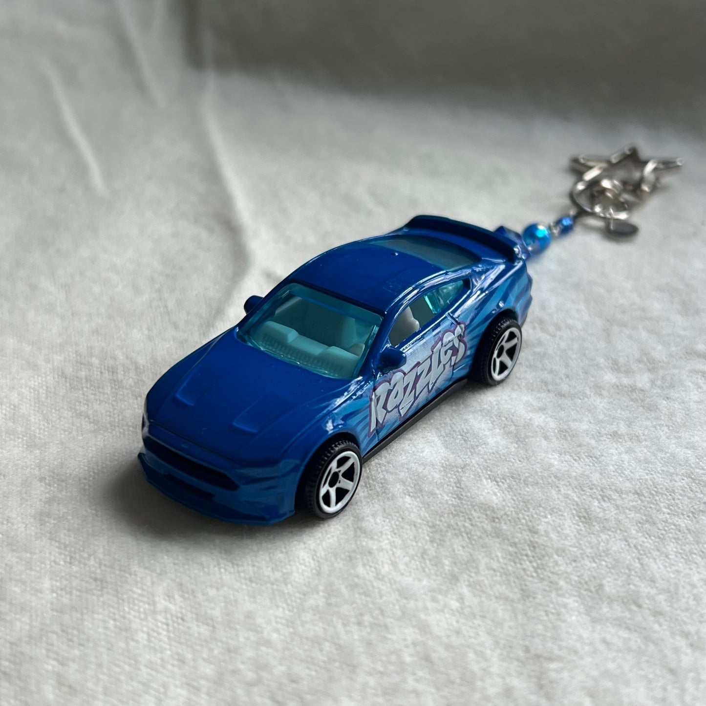 Mustang Beaded Keychain