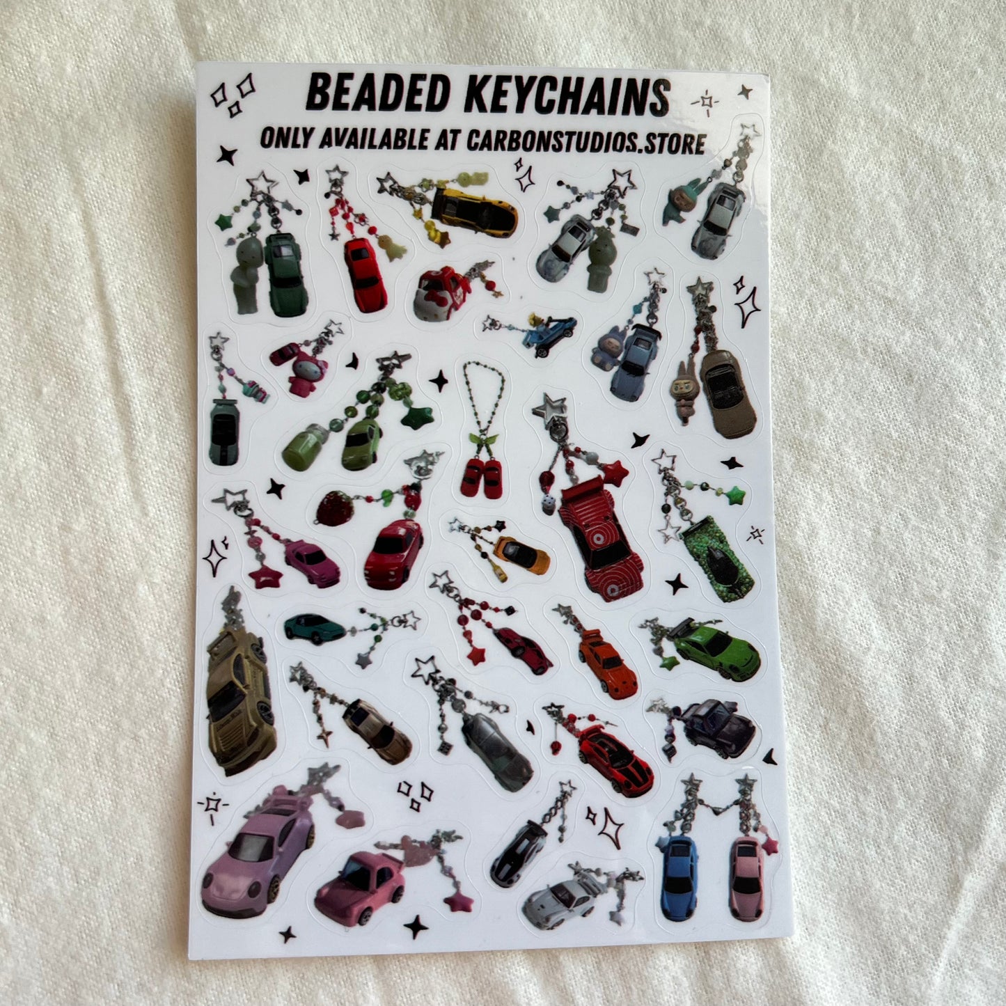 Beaded Keychains Sticker Sheet