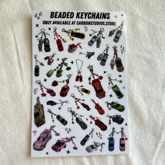 Beaded Keychains Sticker Sheet