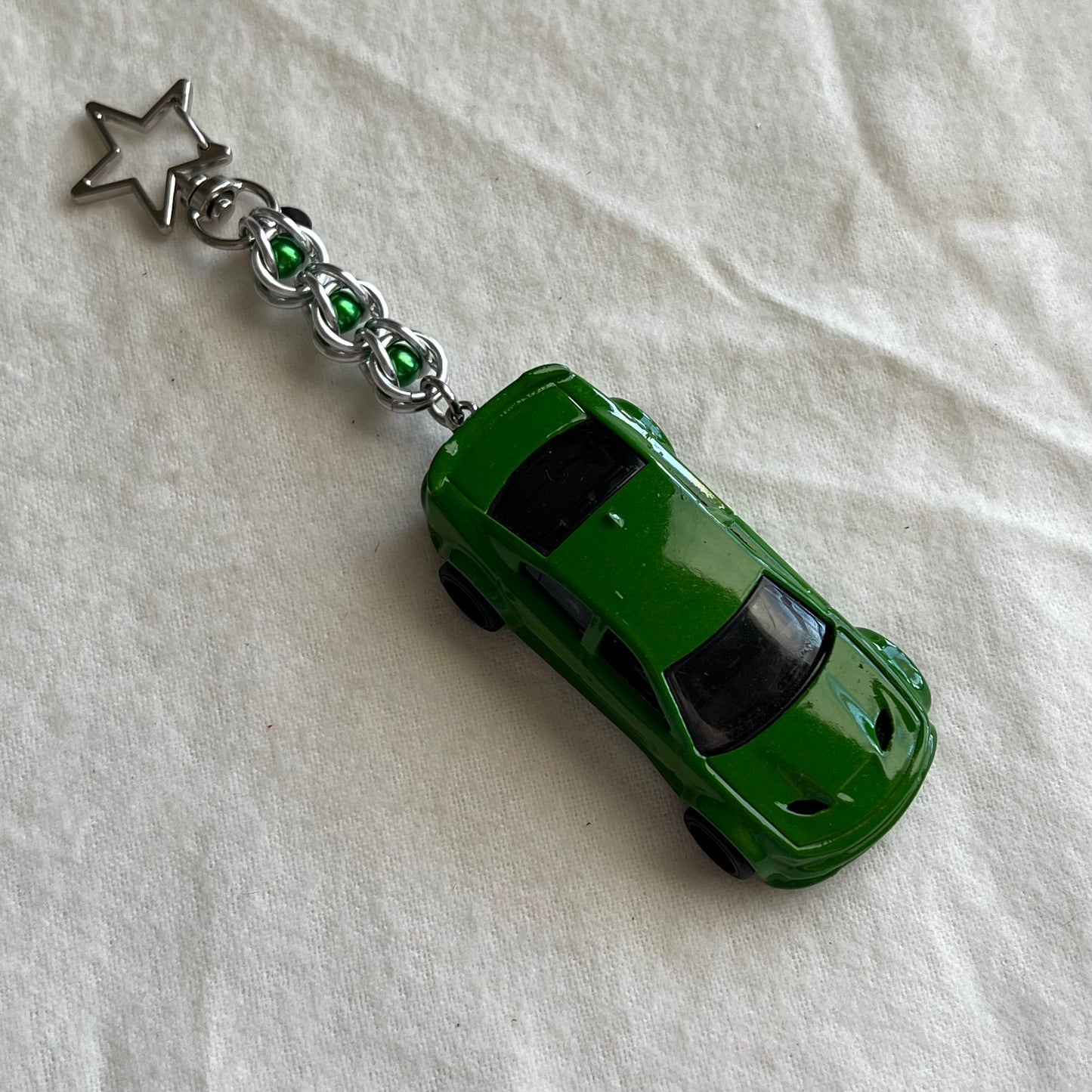 Dodge Charger Beaded Keychain