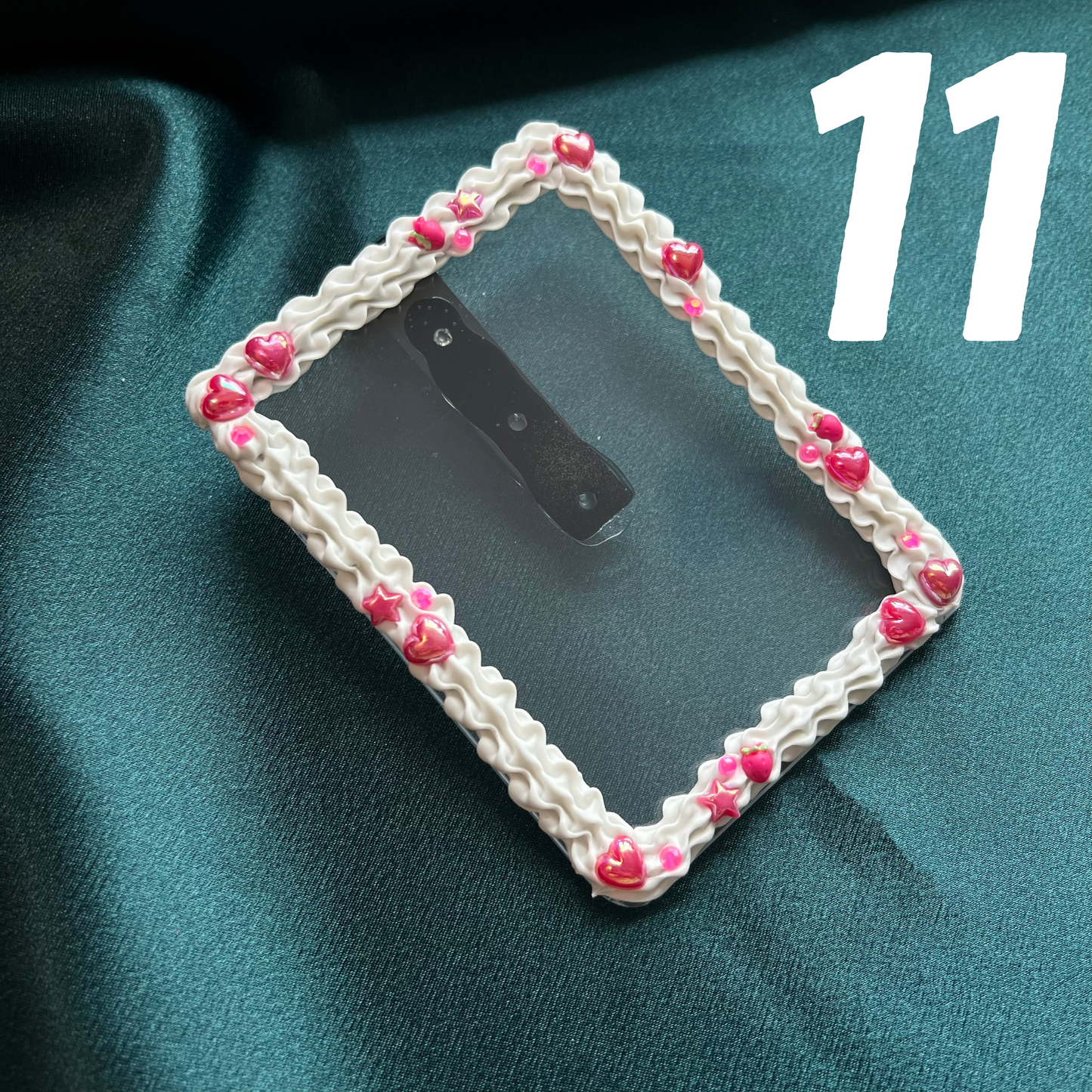 Pink-Red Cake Deco Photo Visor Clip