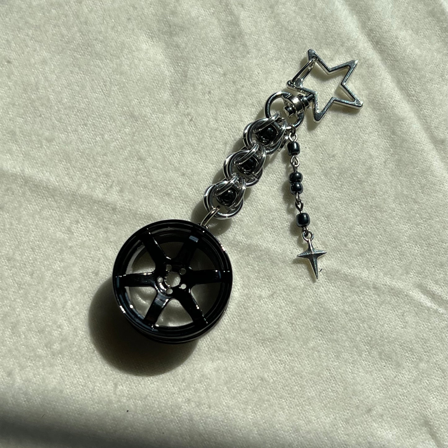 TE37 Beaded Keychain