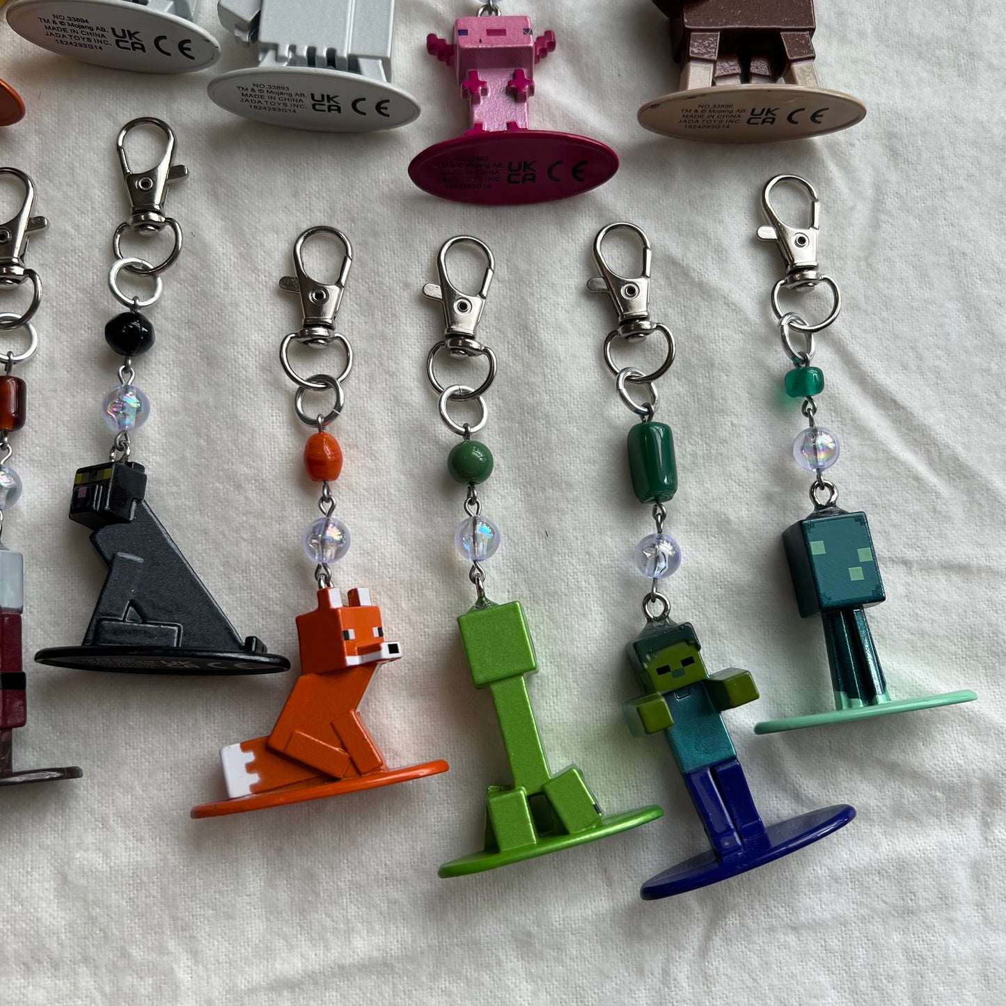 MC Characters Beaded Keychain
