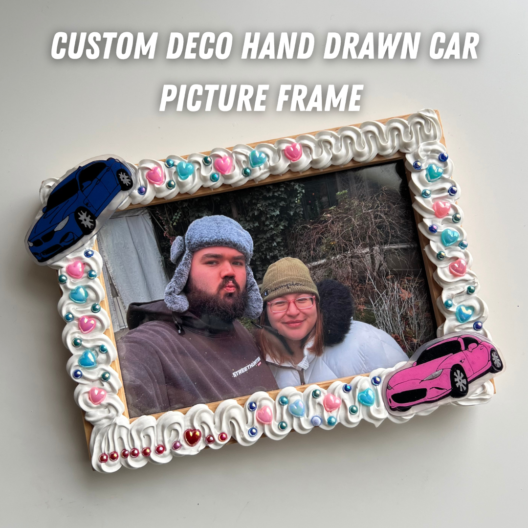 Custom Hand Drawn Car Deco Picture Frame