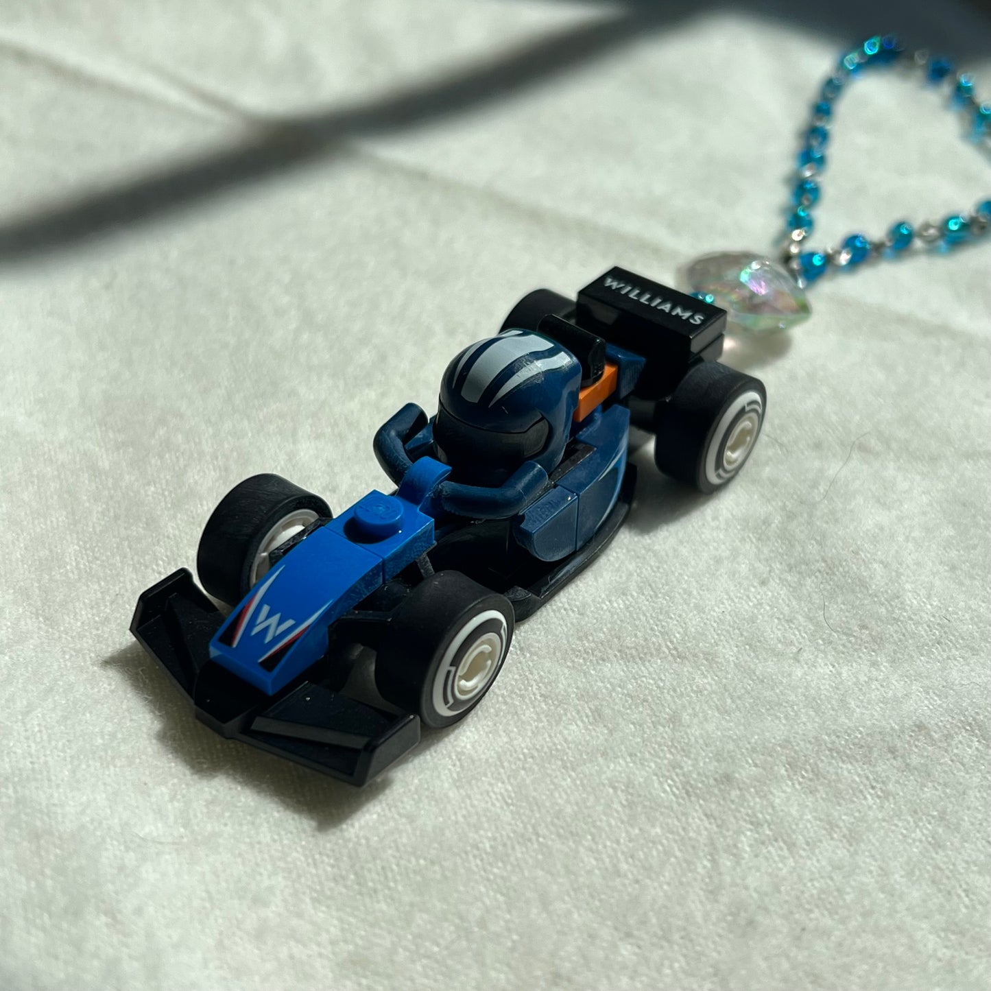 F1 Beaded Rear View Mirror Hanging / Bag Charm