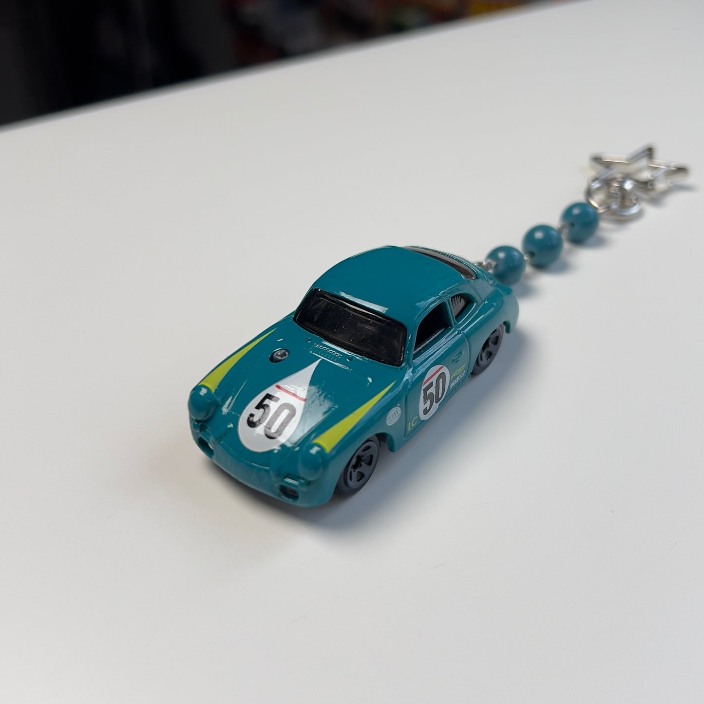 Porsche 356A Outlaw Beaded Keychain