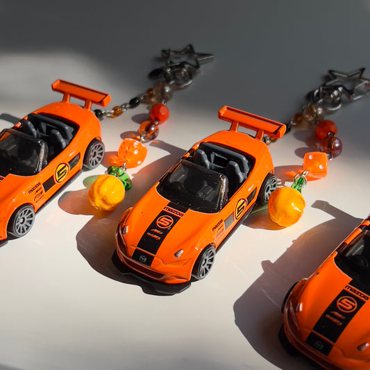 Halloween Mazda MX-5 Miata Beaded Keychain