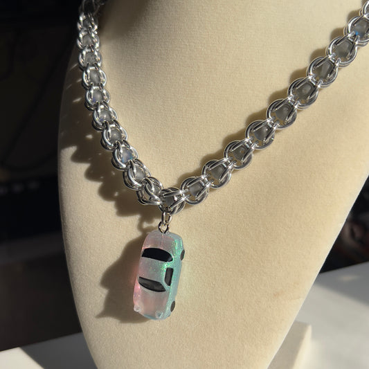 NA Miata Imitation Moonstone Chain Necklace