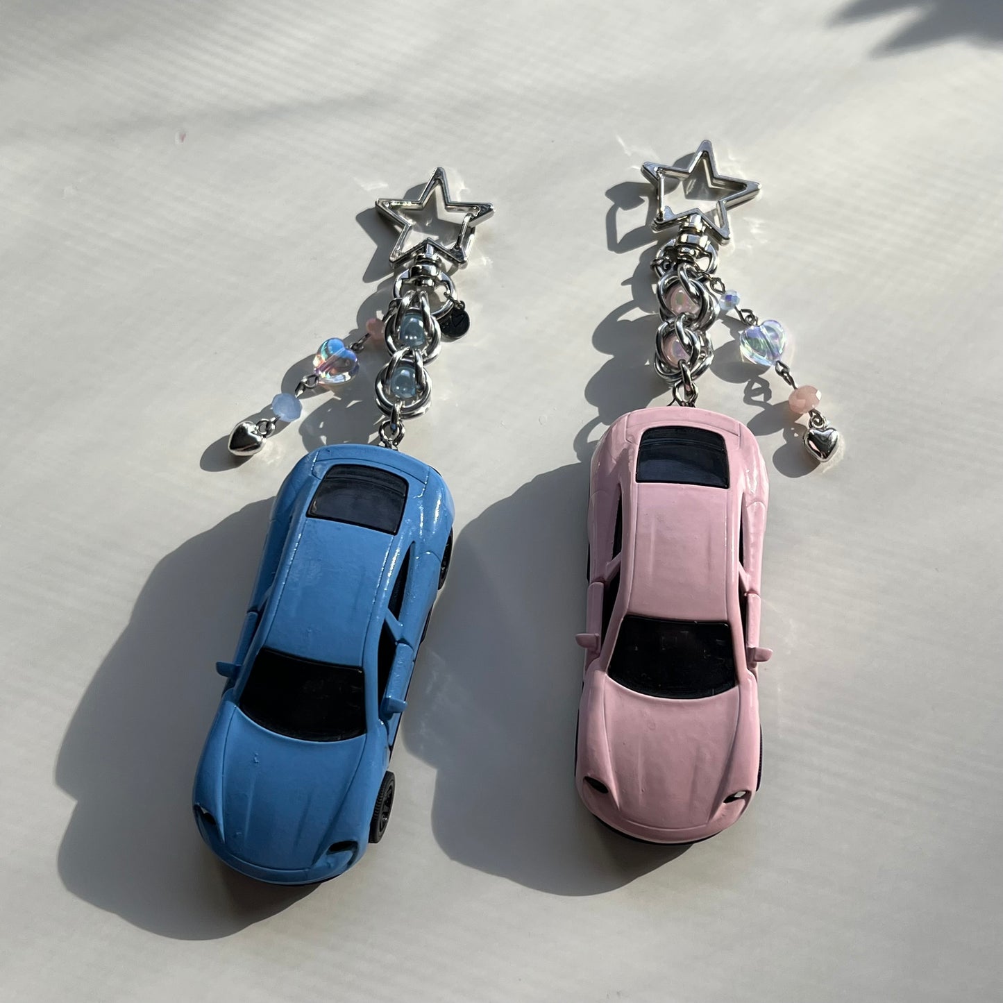 Porsche Taycan Matching Pair Beaded Keychains