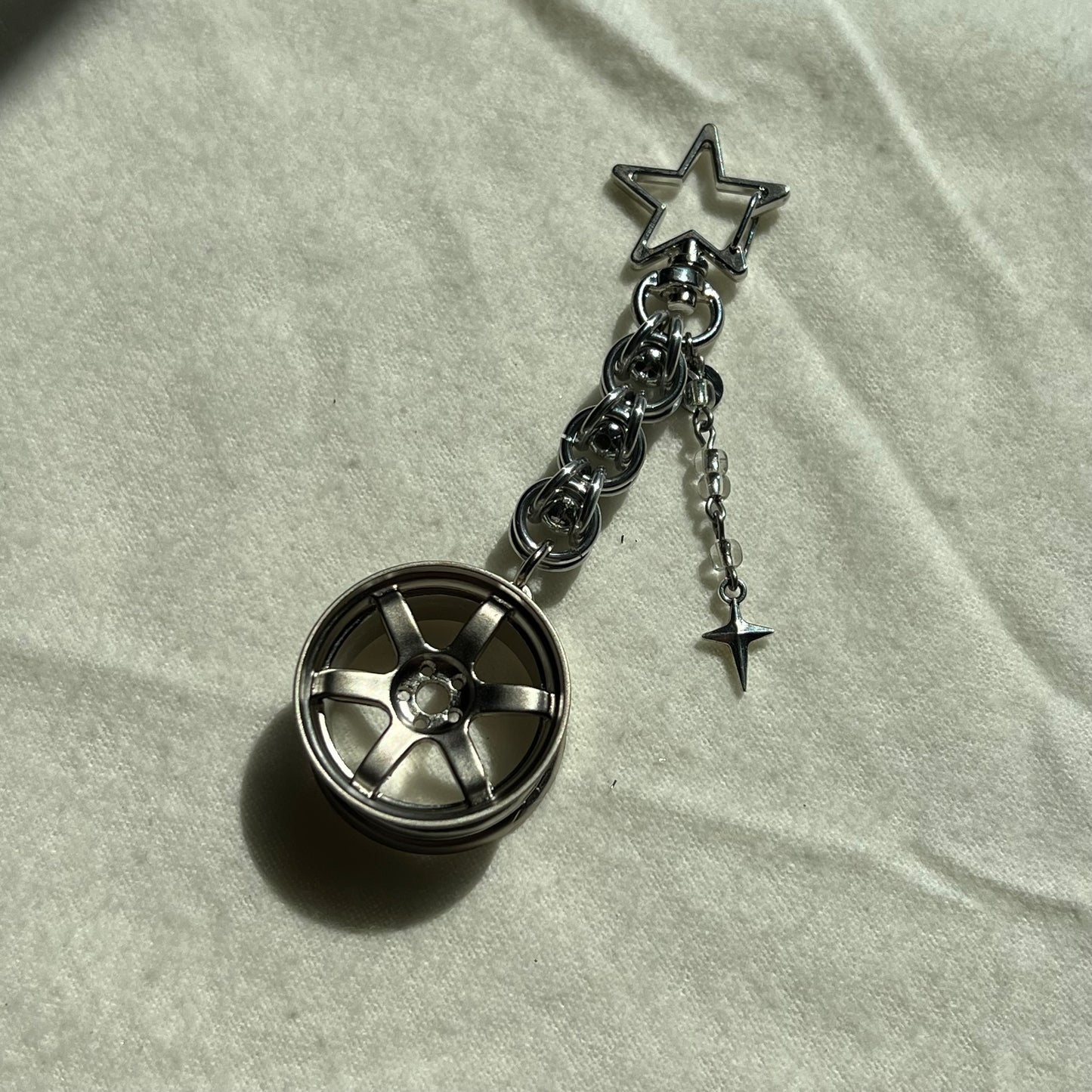 TE37 Beaded Keychain