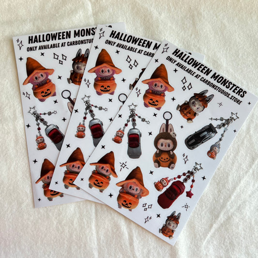 Halloween Monster Sticker Sheet