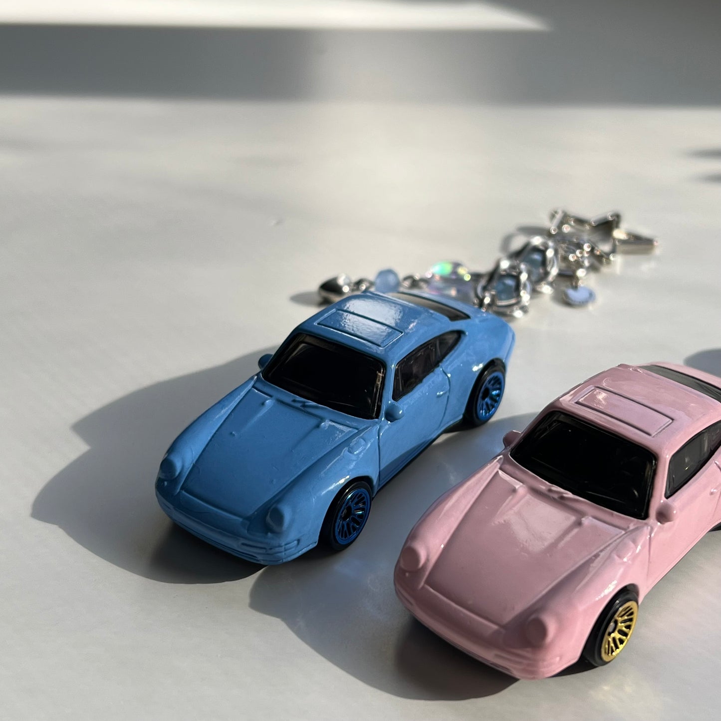 1996 Porsche Carrera Matching Pair Beaded Keychains
