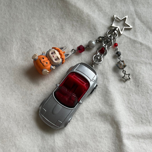 NA Miata x Halloween Monster Beaded Keychain