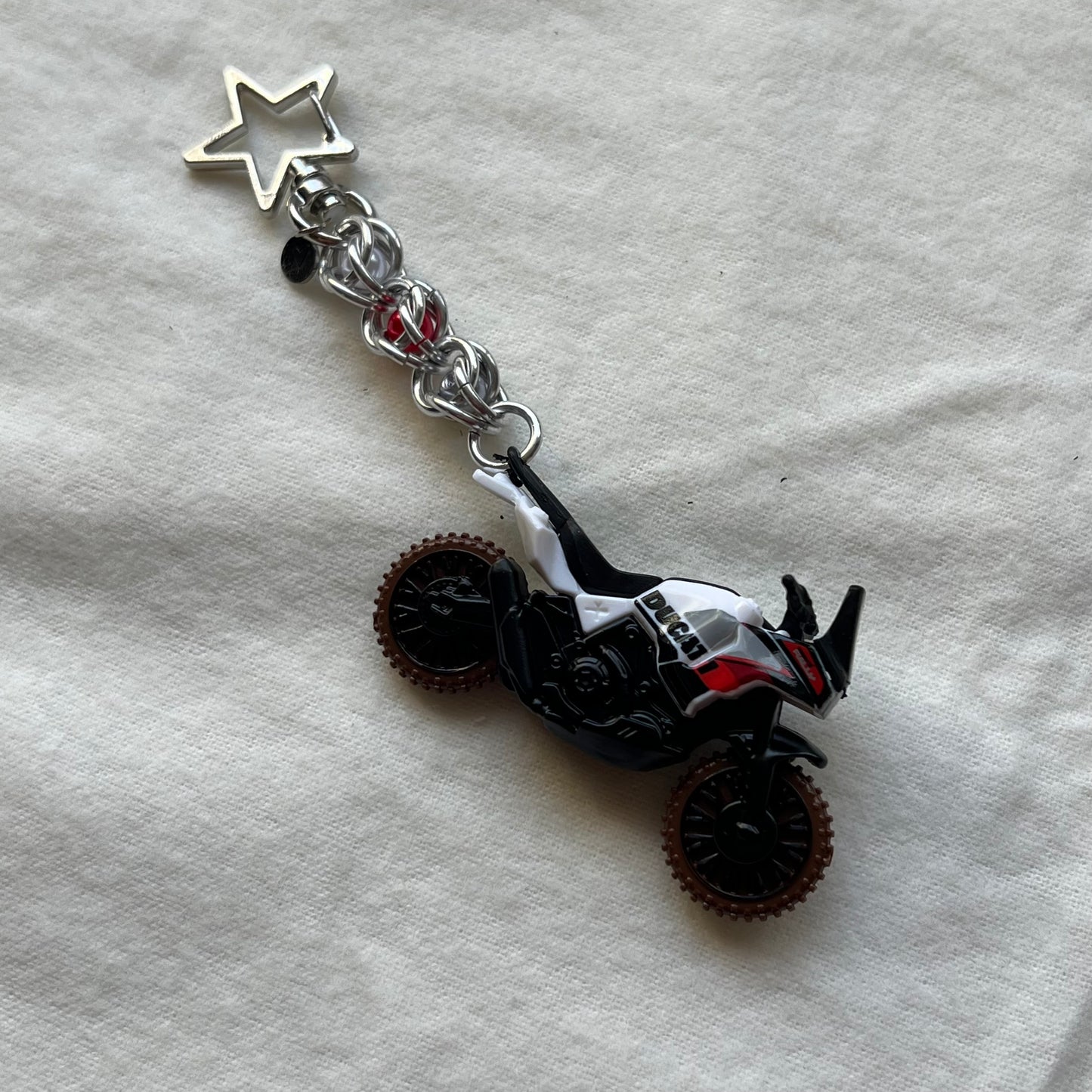 Ducati Beaded Keychain