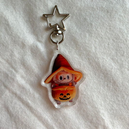 Halloween Pumpkin Monster Acrylic Keychain