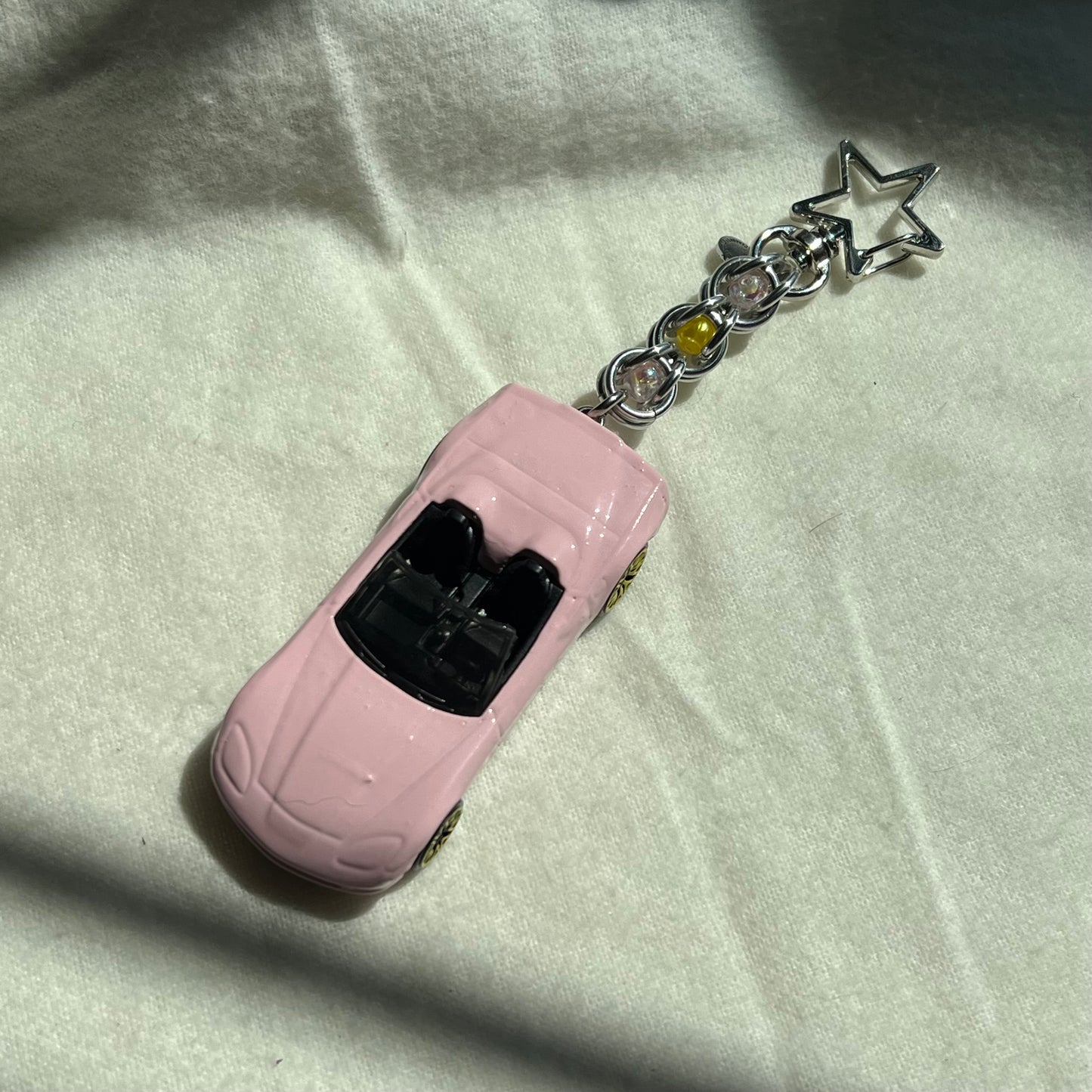 Corvette Beaded Keychain