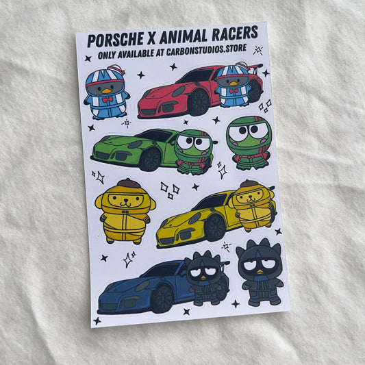 Porsche X Animal Racers V2 Sticker Sheet