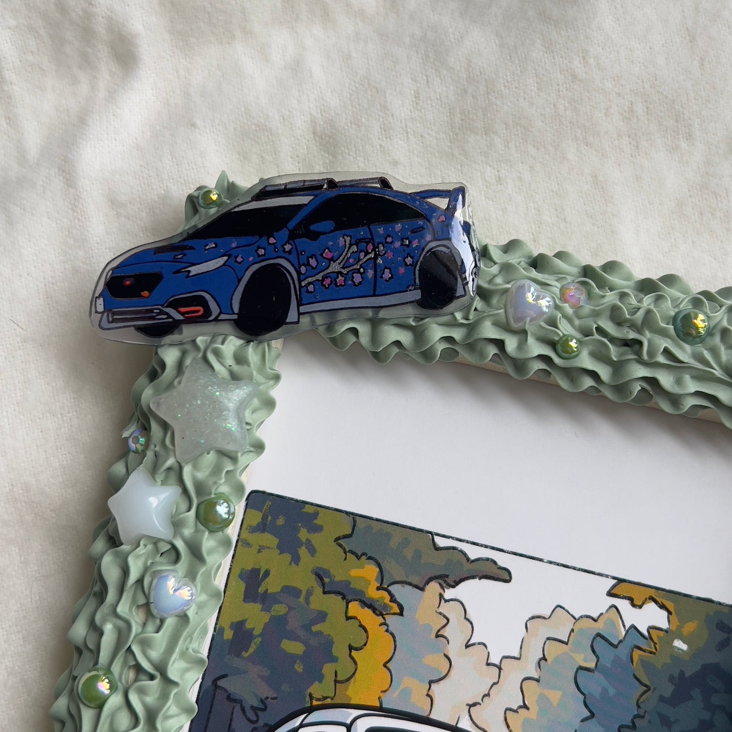 Custom Hand Drawn Car Deco Picture Frame