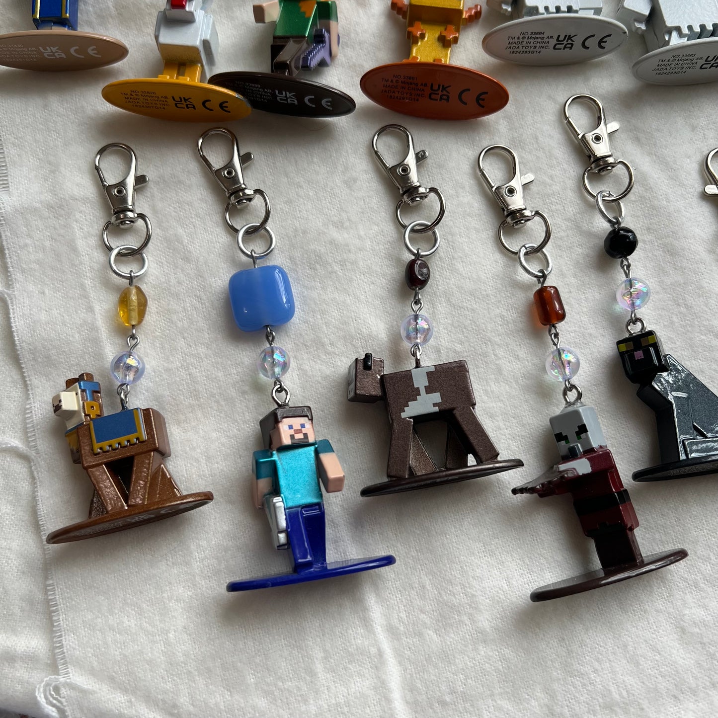 MC Characters Beaded Keychain