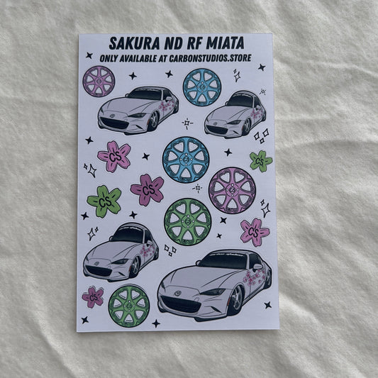 Sakura ND RF Miata Sticker Sheet