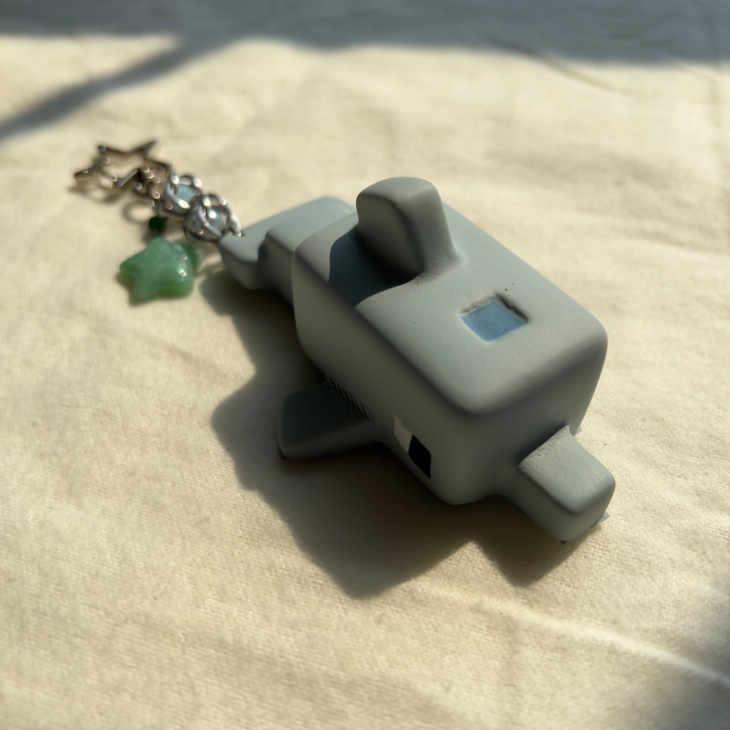 MC Squishy Dolphin Beaded Keychain