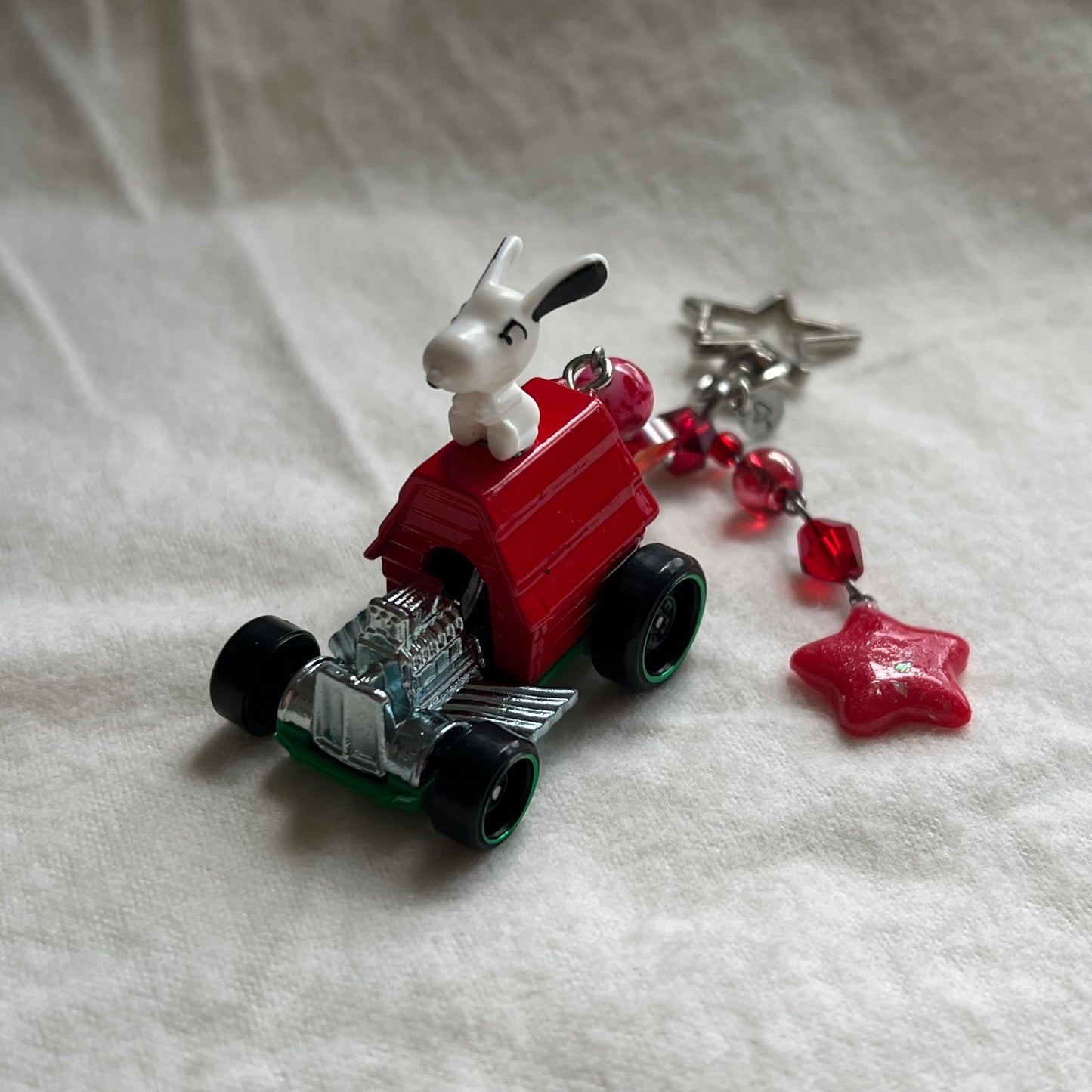 Dog House Beaded Keychain