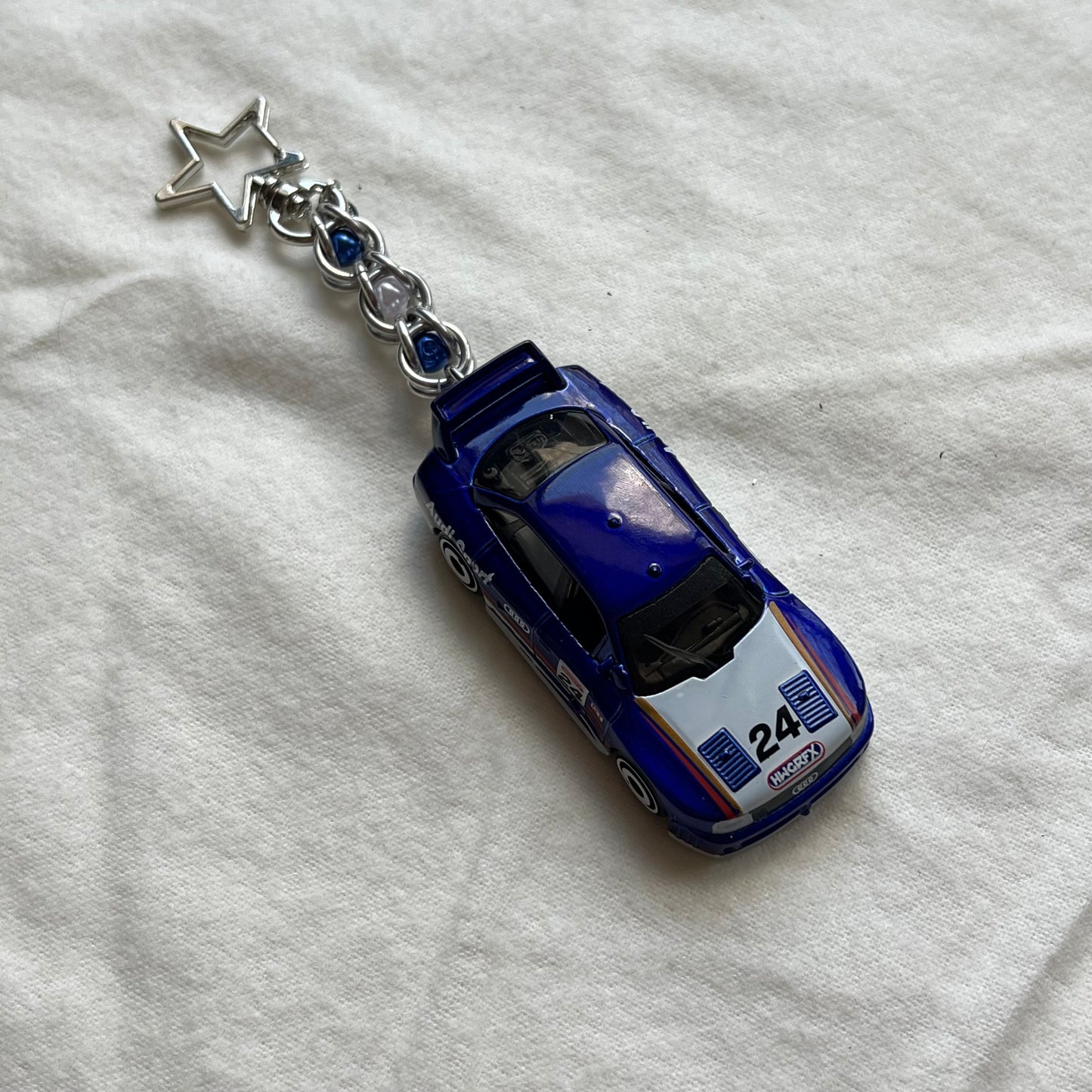 Audi 90 Quattro Beaded Keychain