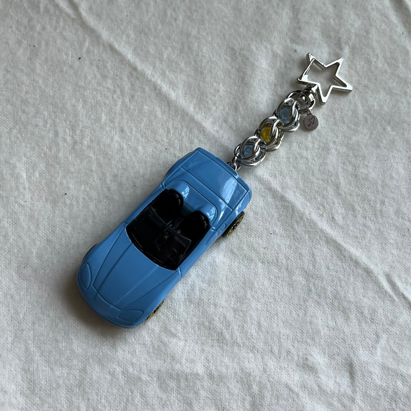 Corvette Beaded Keychain