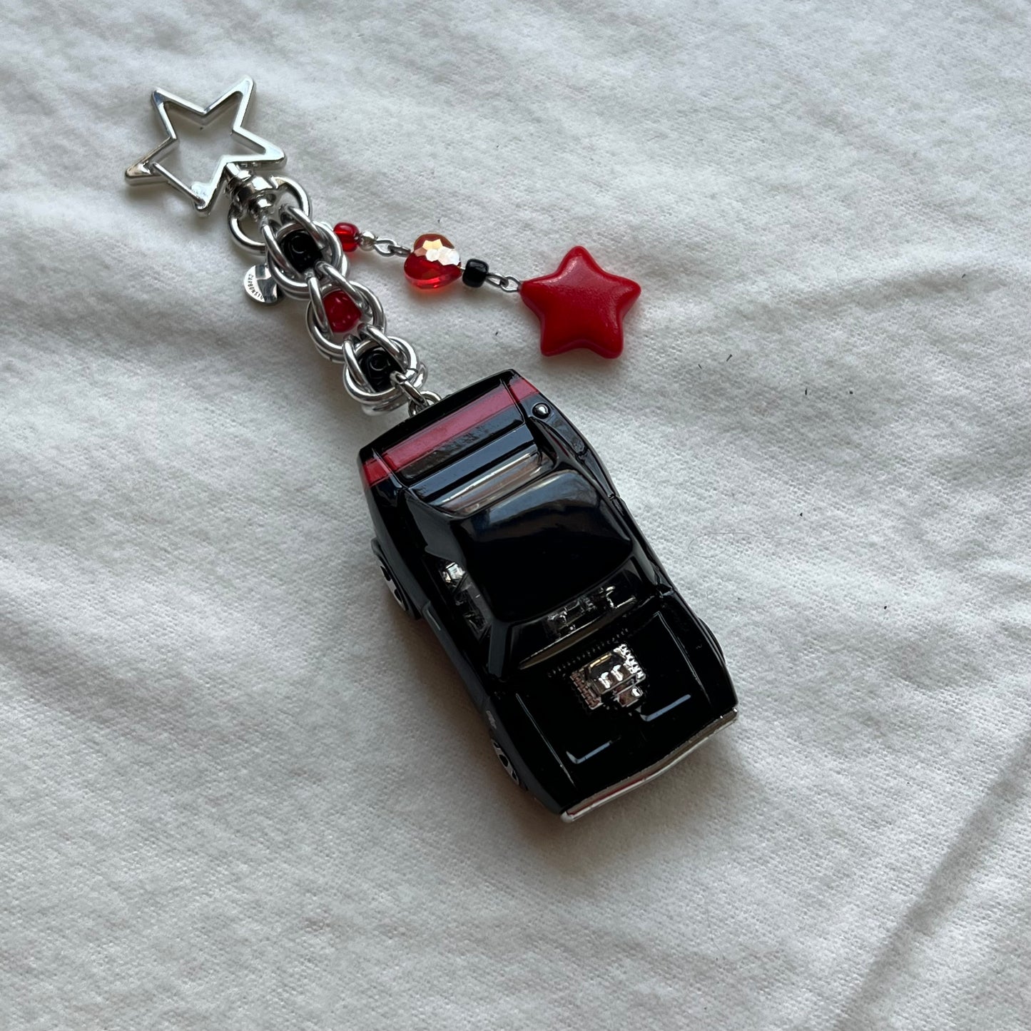 Dodge Charger Beaded Keychain