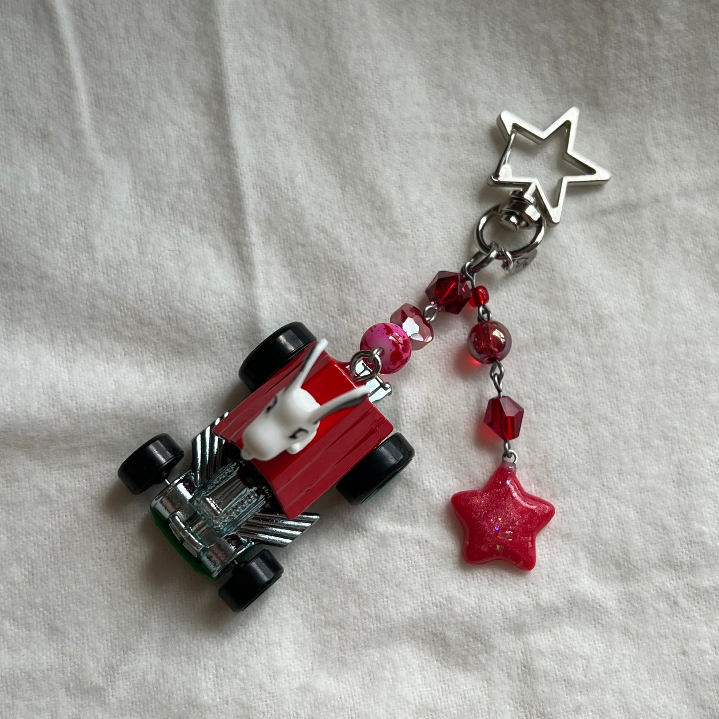 Dog House Beaded Keychain