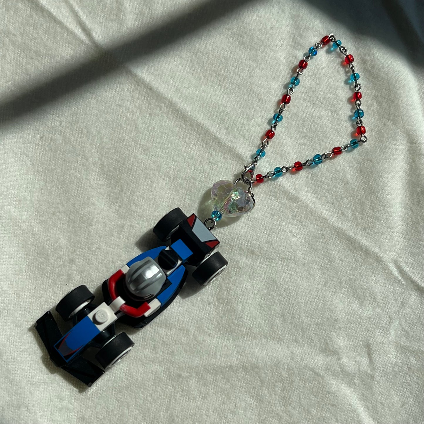F1 Beaded Rear View Mirror Hanging / Bag Charm