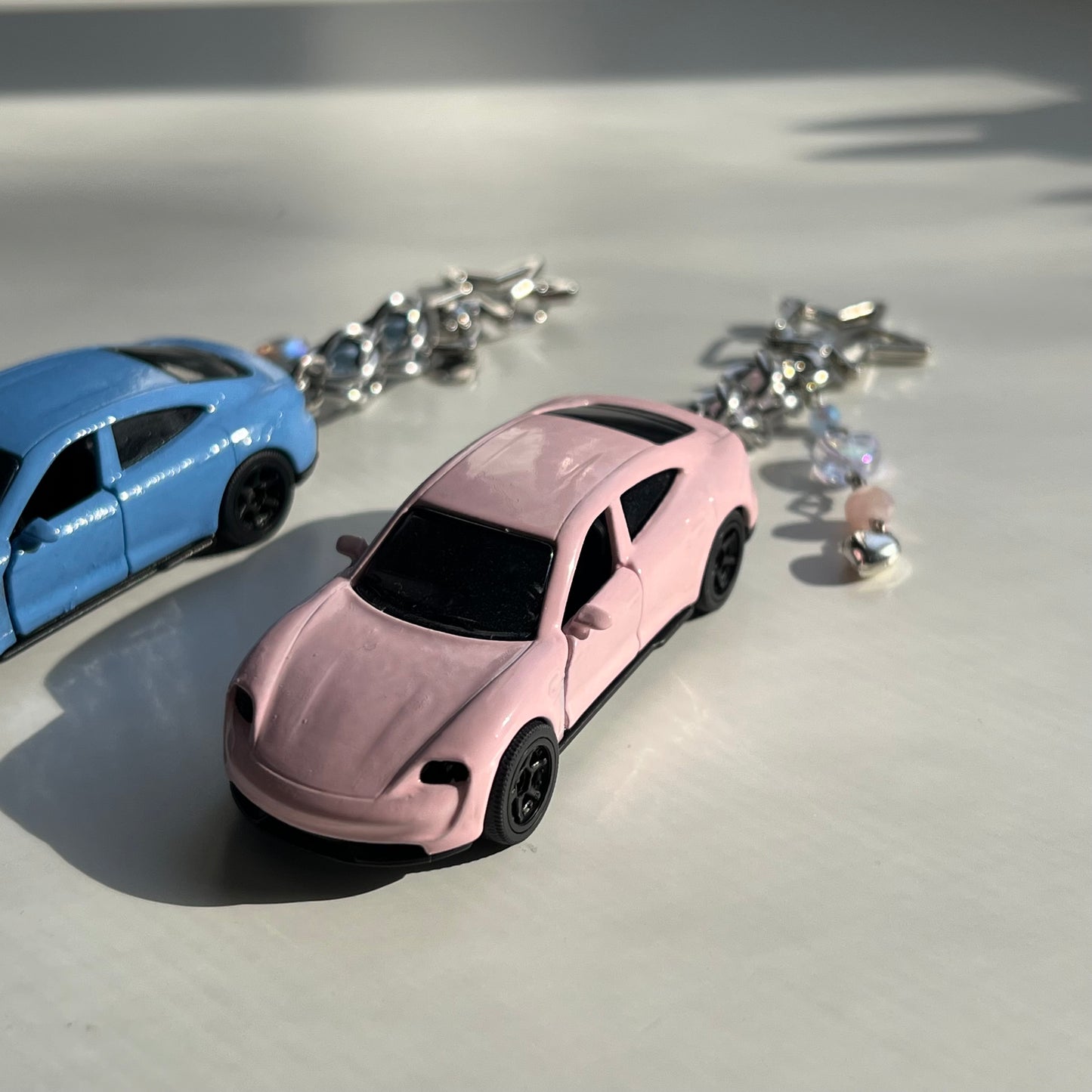 Porsche Taycan Matching Pair Beaded Keychains