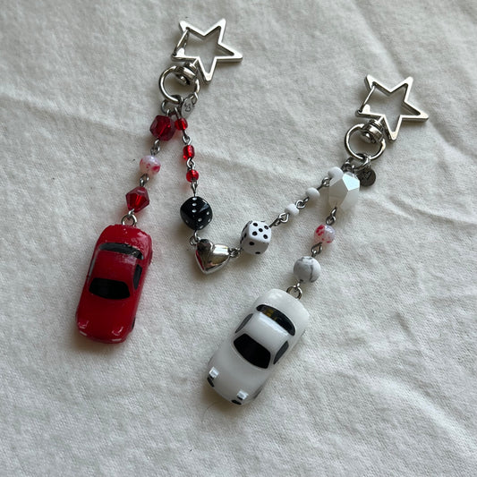 NA Miata Matching Pair Beaded Keychain