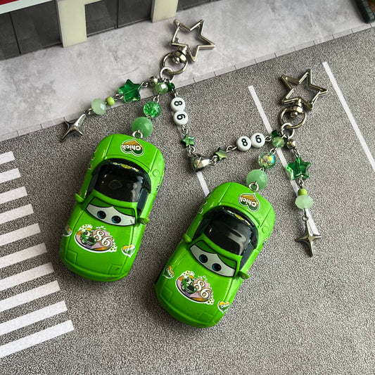 Chick Hicks Mia & Tia Matching Pair Beaded Keychain