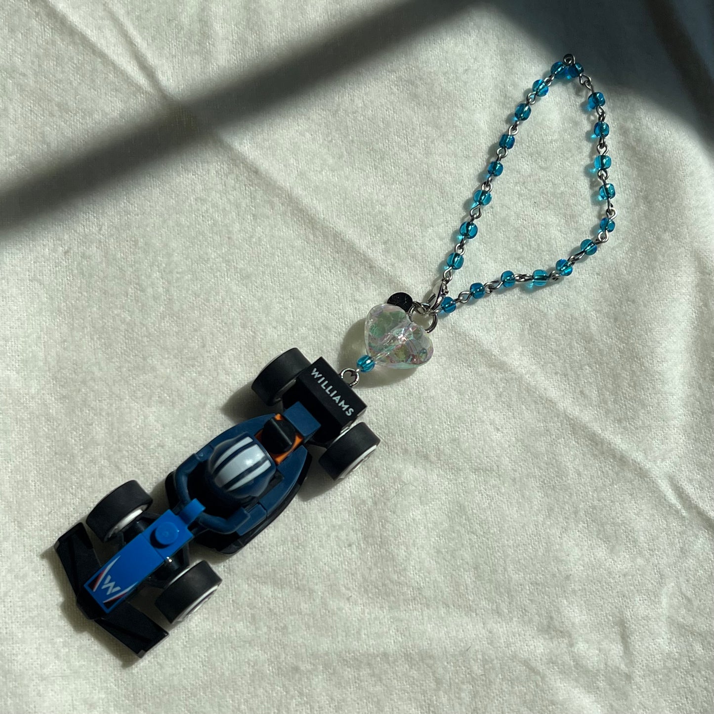 F1 Beaded Rear View Mirror Hanging / Bag Charm