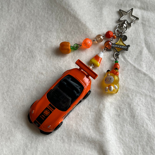 ND Miata & Kitty Beaded Keychain