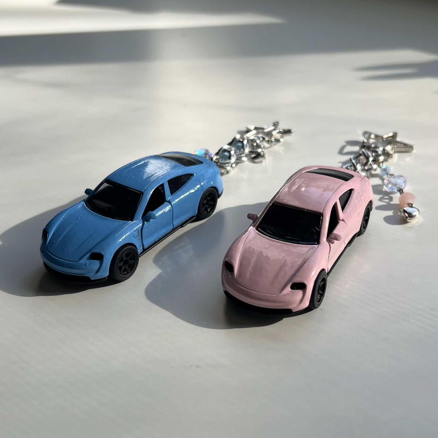 Porsche Taycan Matching Pair Beaded Keychains