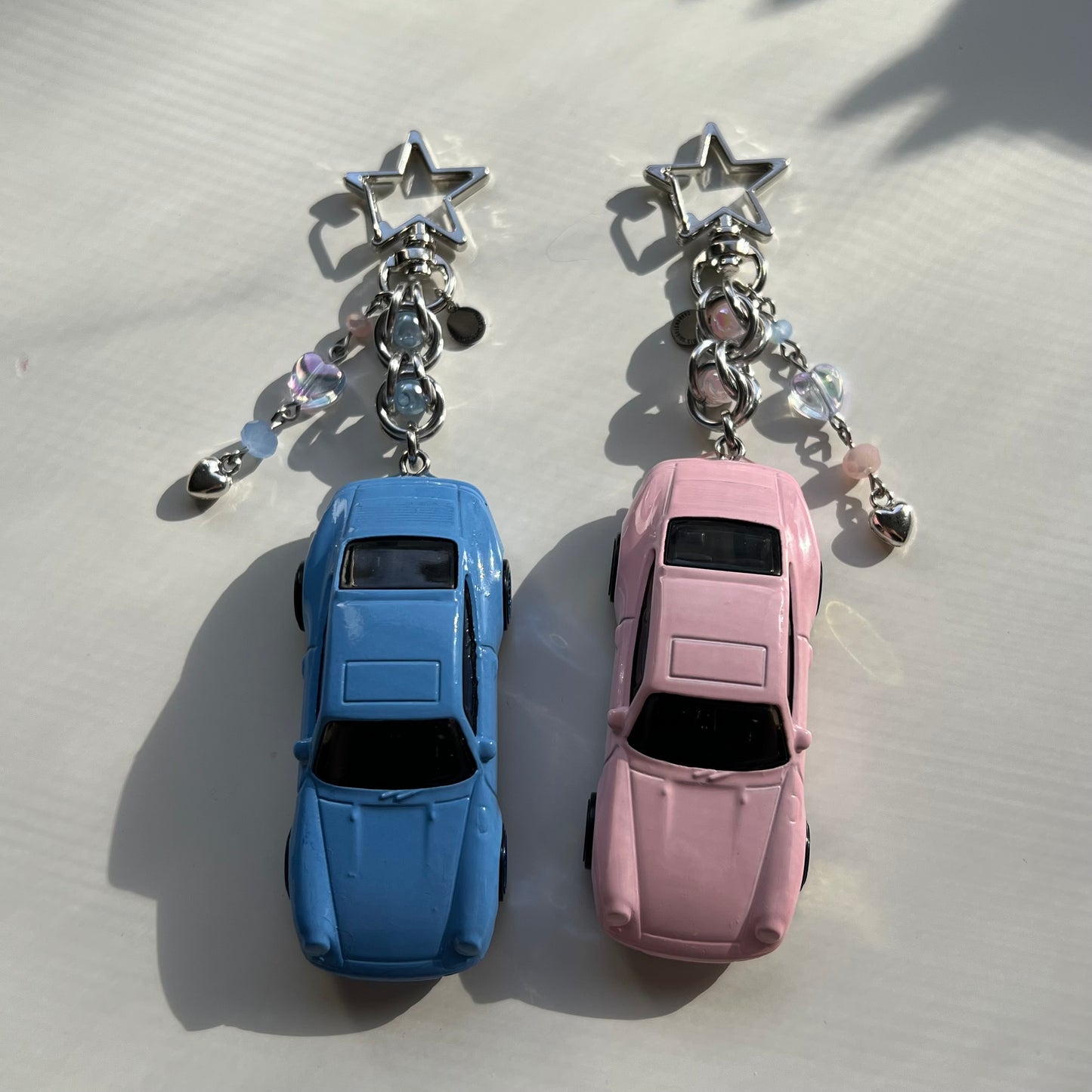 1996 Porsche Carrera Matching Pair Beaded Keychains