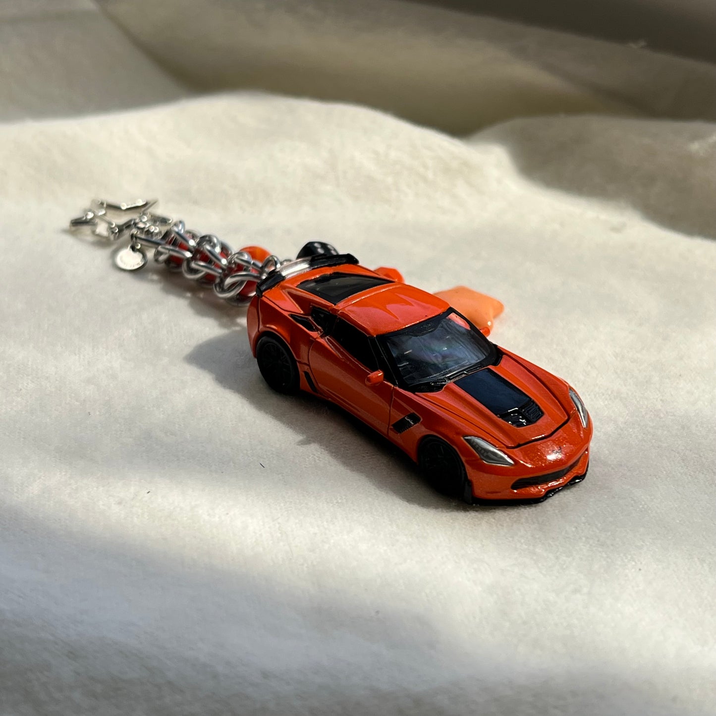 Chevy Corvette C7 Beaded Keychain