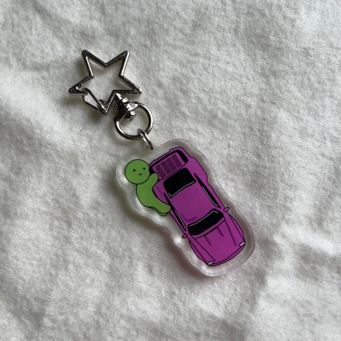Hugging Porsche 964 Acrylic Keychain