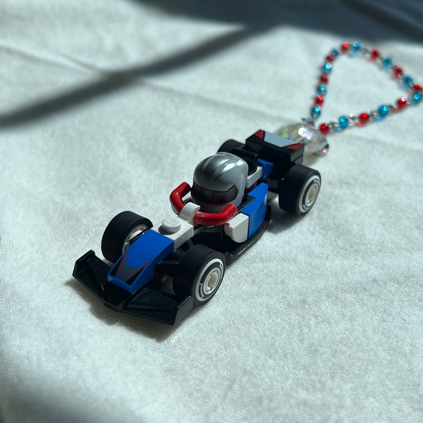 F1 Beaded Rear View Mirror Hanging / Bag Charm