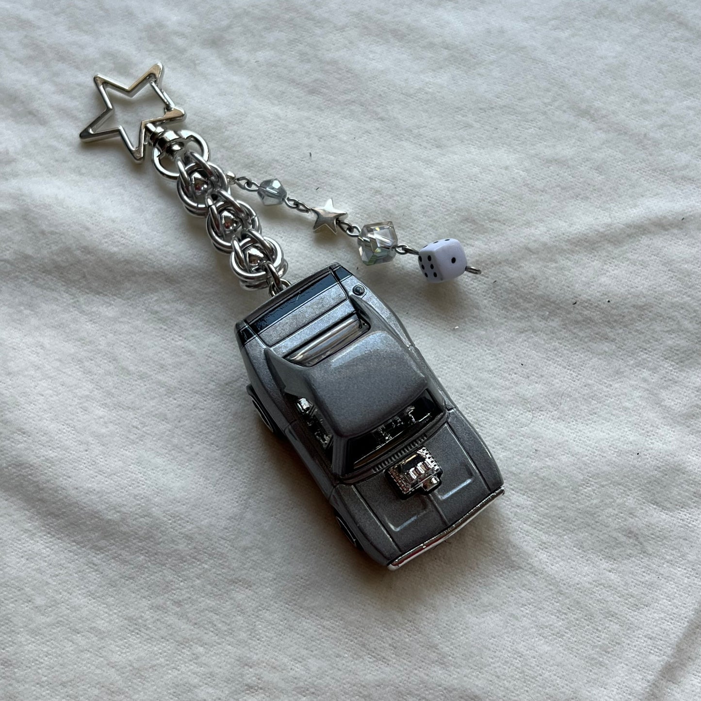 Dodge Charger Beaded Keychain