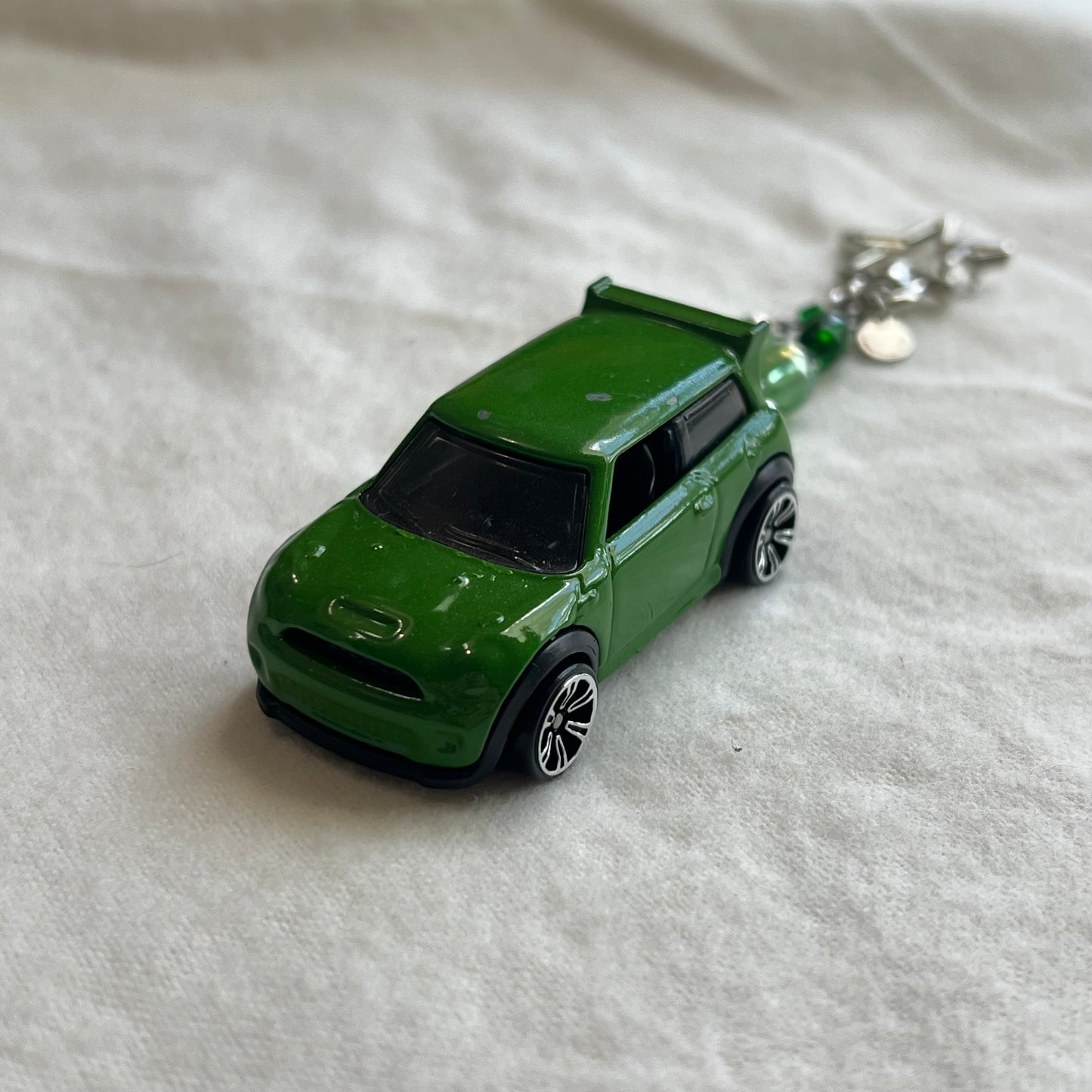 Mini Cooper Beaded Keychain