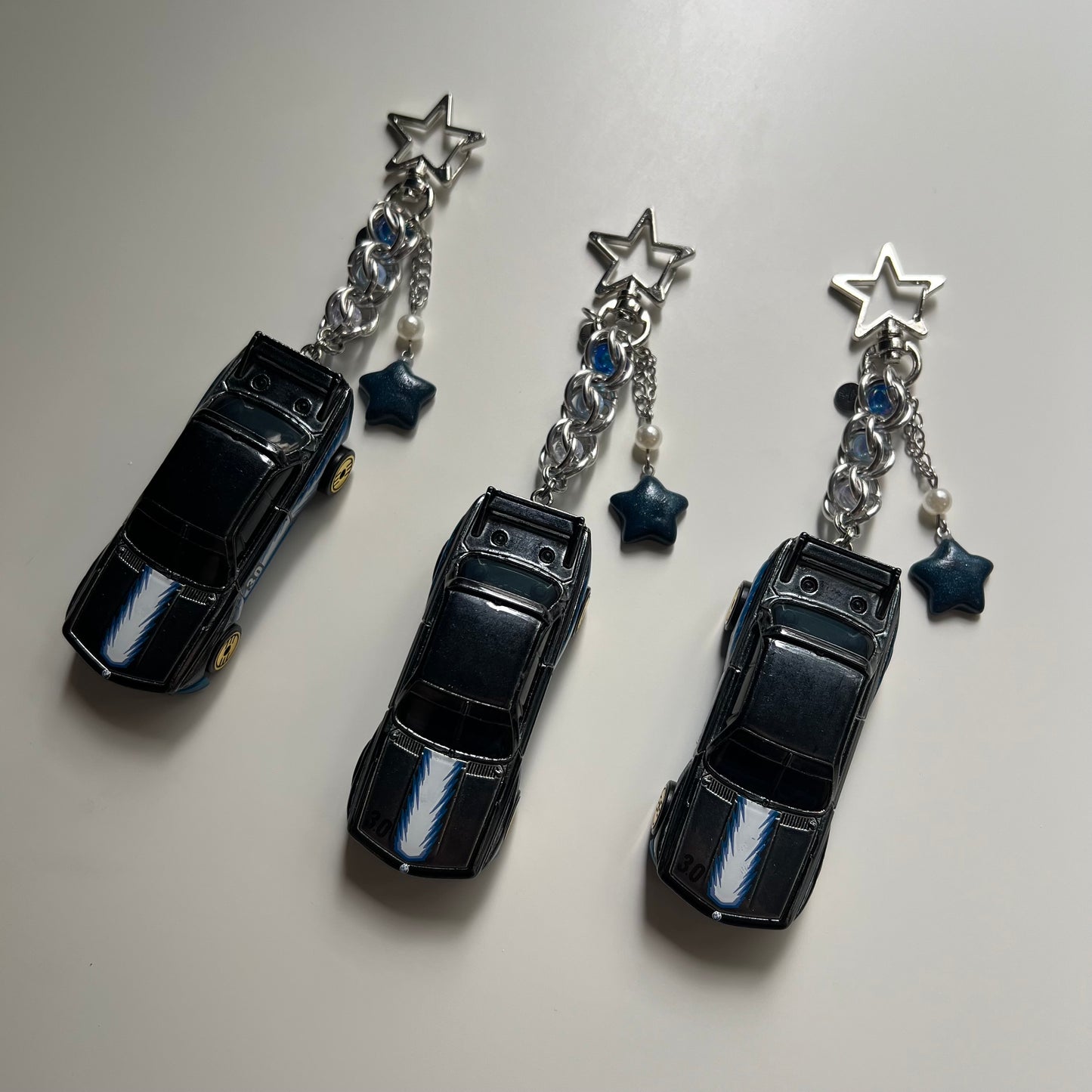 ‘73 BMW 3.0 CSL Race Car Beaded Keychain