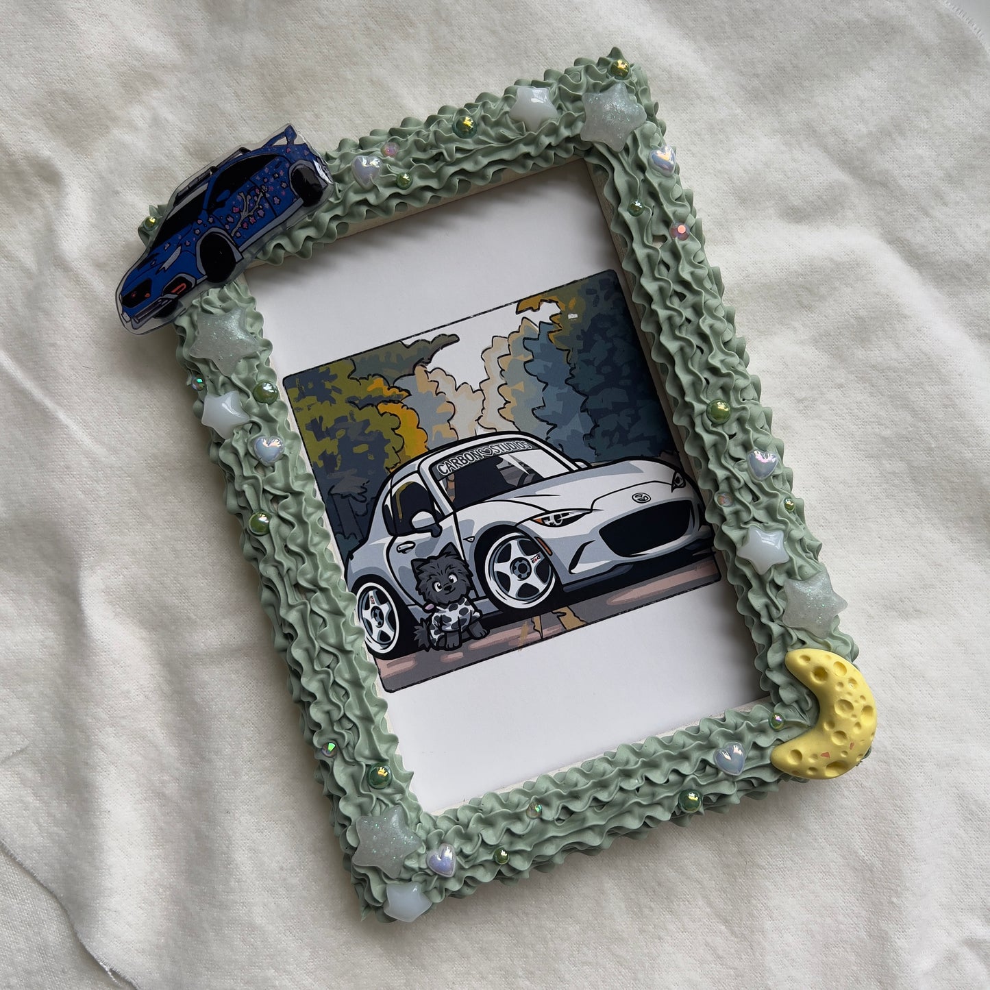 Custom Hand Drawn Car Deco Picture Frame