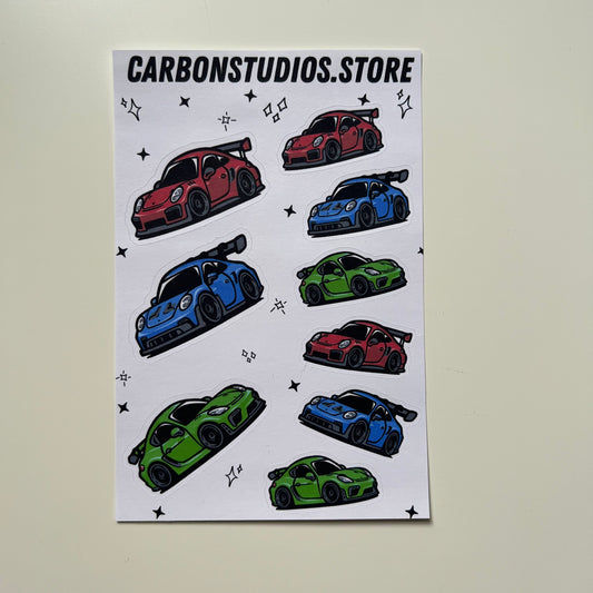 Porsche GT2/3/4 Sticker Sheet