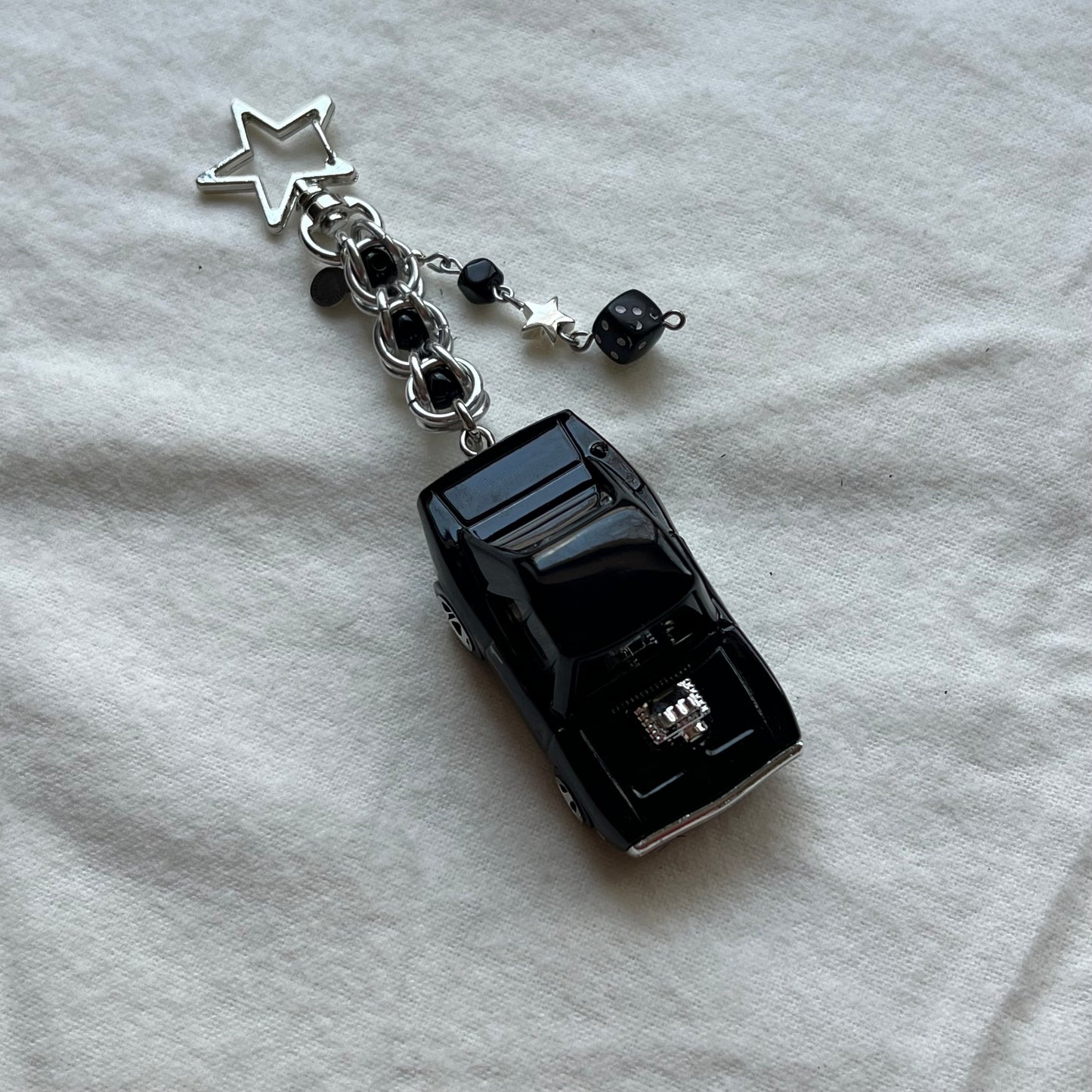 Dodge Charger Beaded Keychain