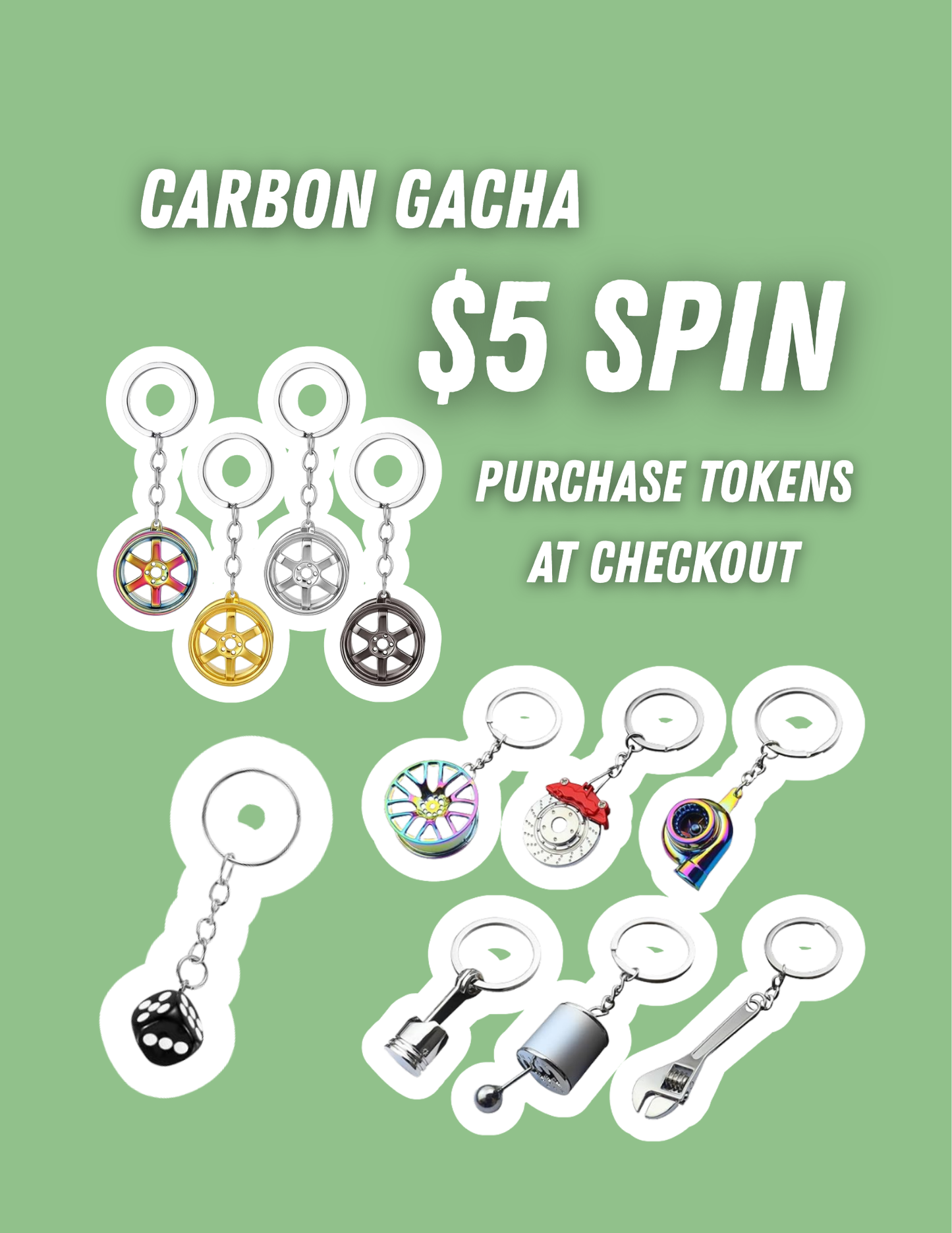 Carbon Gacha Keychain