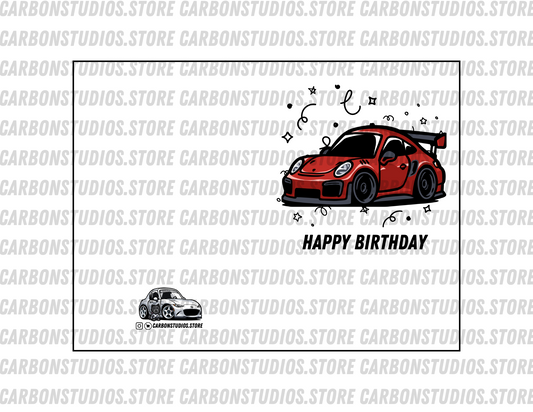 Porsche GT2 Birthday Card